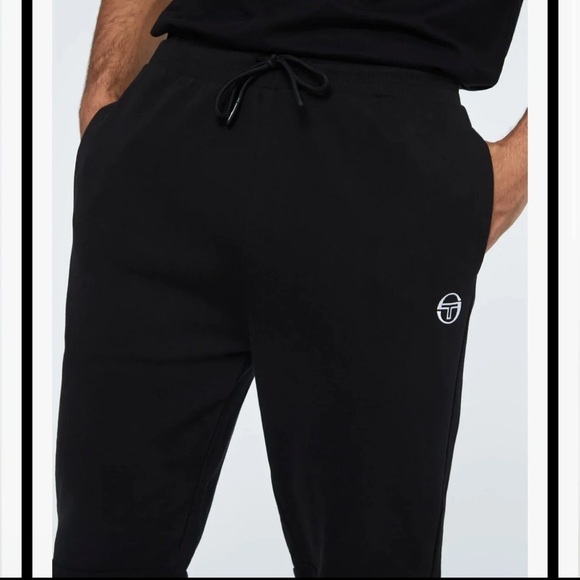 Sergio Tacchini Reverse Sweatpants In Black Size 3X Joggers - Picture 3 of 6